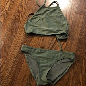 Aerie olive green bikini